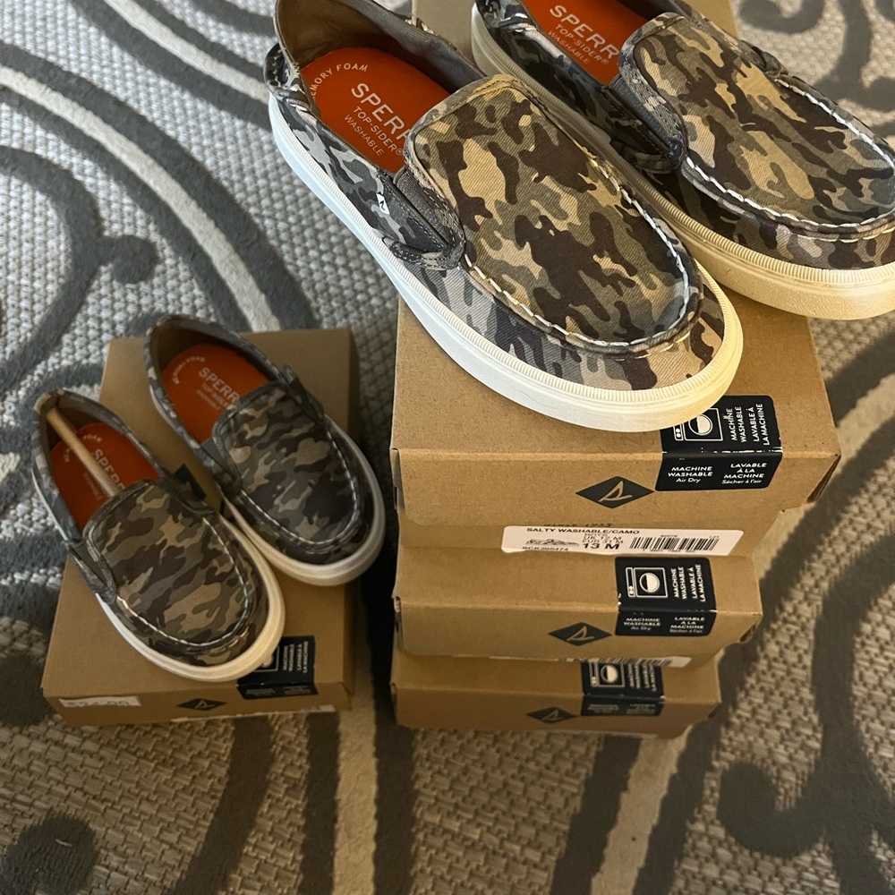 NWT Sperry Salty Jr. Washable/Camo Shoe